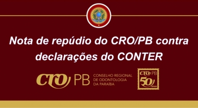 CRO/PB repudia declarações do CONTER