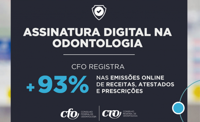 Assinatura digital na odontologia: CFO registra crescimento de 93% nas emissões online de receitas, atestados e prescrições
