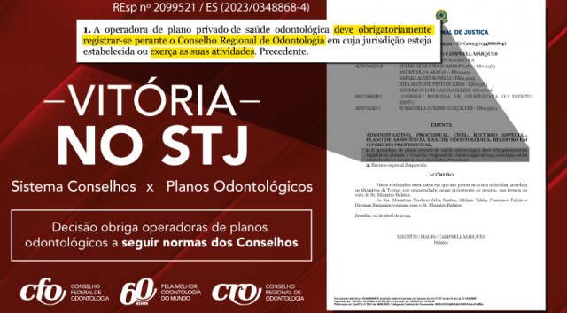 Vitória no Superior Tribunal de Justiça: Sistema Conselhos X Planos Odontológicos