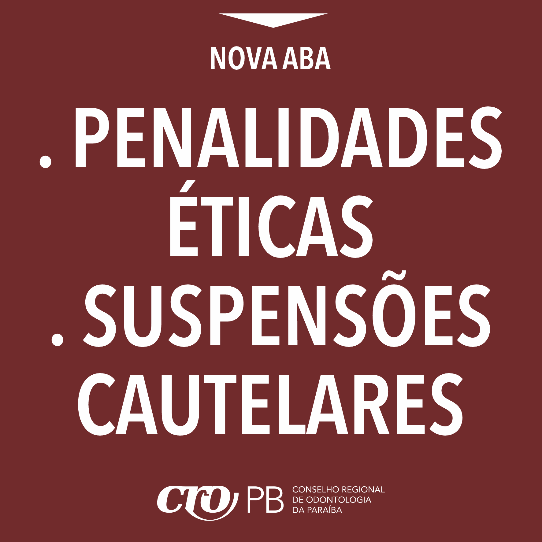 penalidades éticas e suspensões cautelares